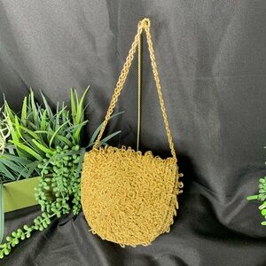 Vintage HTF Walborg gold metallic loop purse